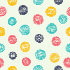 Seamless texture with funny polka dots.