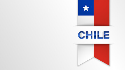 EPS10 Vector Patriotic background with Chile flag colors.