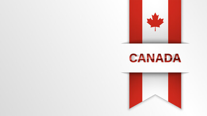 EPS10 Vector Patriotic background with Canada flag colors.