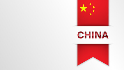 EPS10 Vector Patriotic background with China flag colors.