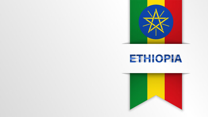 EPS10 Vector Patriotic background with Ethiopia flag colors.