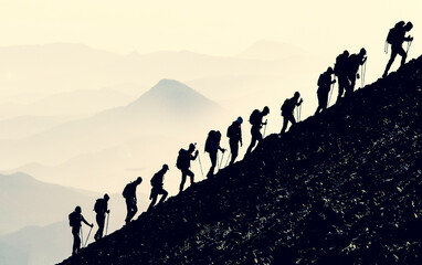 disciplined, harmonious and cohesive professional mountaineer group