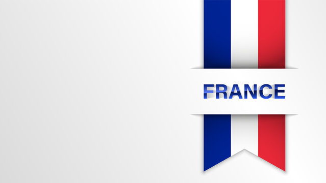 EPS10 Vector Patriotic background with France flag colors.