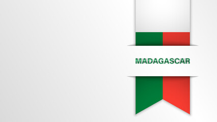 EPS10 Vector Patriotic background with Madagascar flag colors.