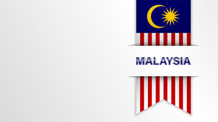 EPS10 Vector Patriotic background with Malaysia flag colors.