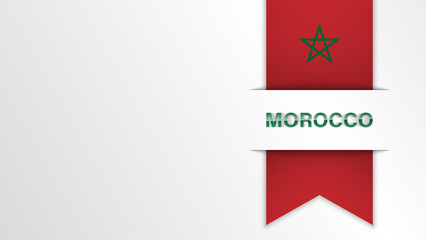 EPS10 Vector Patriotic background with Morocco flag colors.