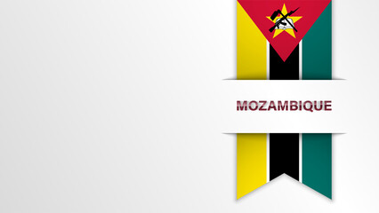 EPS10 Vector Patriotic background with Mozambique flag colors