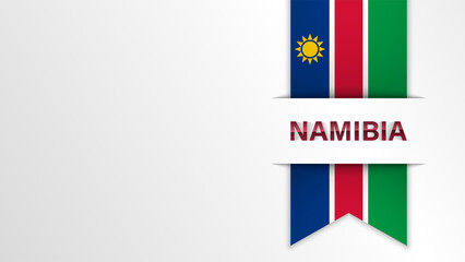 EPS10 Vector Patriotic background with Namibia flag colors.