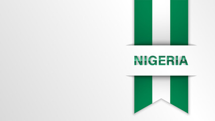 EPS10 Vector Patriotic background with Nigeria flag colors.