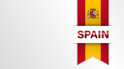 EPS10 Vector Patriotic background with Spain flag colors.