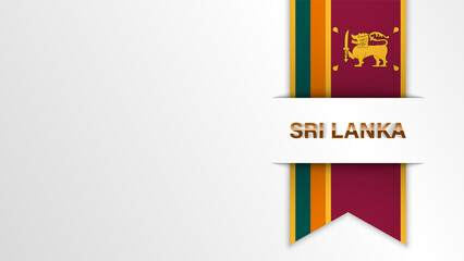 EPS10 Vector Patriotic background with Sri Lanka flag colors.