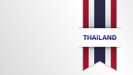 EPS10 Vector Patriotic background with Thailand flag colors.