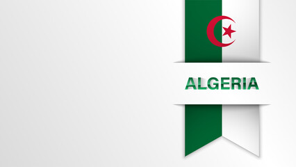 EPS10 Vector Patriotic background with Algeria flag colors.