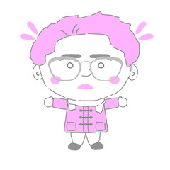 びっくりする若い男性　シンプルカラー