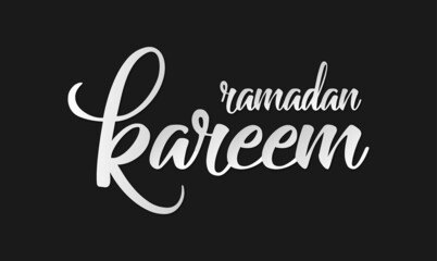 Ramadan Kareem greeting beautiful lettering with beautiful balck background,An Islamic greeting text in English for holy month "Ramadan Kareem"