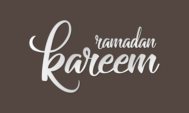 Ramadan Kareem greeting beautiful lettering with beautiful background,An Islamic greeting text in English for holy month "Ramadan Kareem"