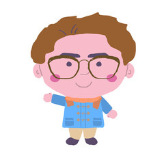 ポーズをとっている男性　右