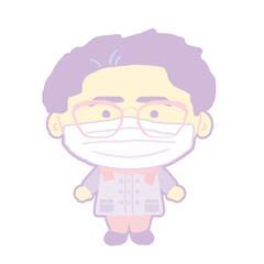 若い　男性　コート　マスク