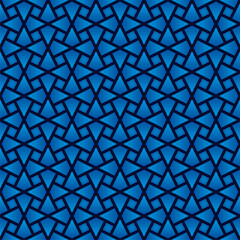Seamless pattern in arabic style. Perforated paper with cut out effect. Vector background EPS10.