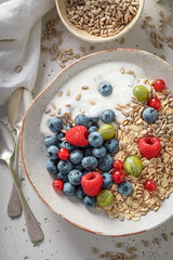 Tasty oats as a healthy and vegan diet.