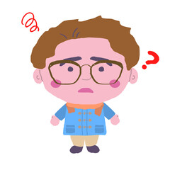 悩んでいる若い男性