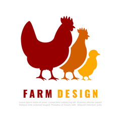 Poultry farm vector icon