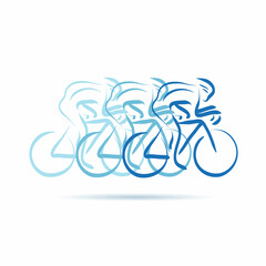 Cyclist abstract vector illustration design concept