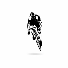 Cyclist abstract vector illustration design concept