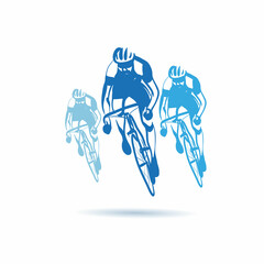 Cyclist abstract vector illustration design concept