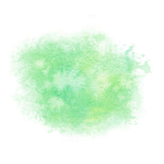 Green watercolor splash. Isolated on a white background.