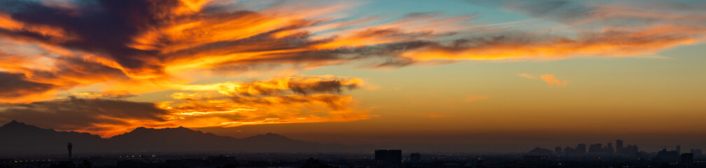 Colorful Sunset of Phoenix, Arizona Skyline