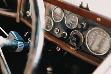 oldtimer details in the streets from funchal madeira portugal