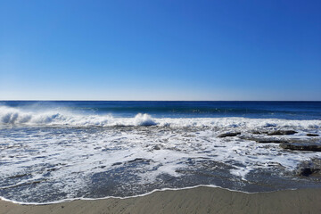 Sea with waves in a day time