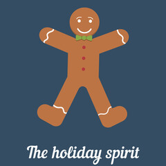 Vector poster with a gingerbread man.