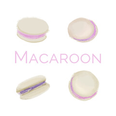 Macaroon illustration isolated on whte background