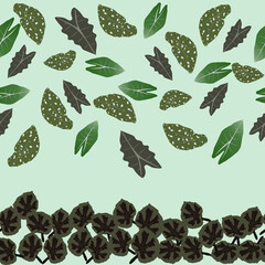 beautiful seamless pattern of leaves	
