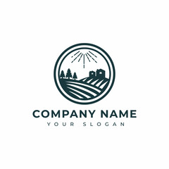Farm logo vector design template