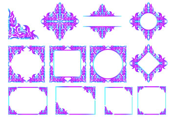 Set of Ornament border decoration
