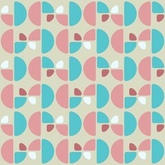 Rounded abstract seamless pattern - accent for any surfaces.
