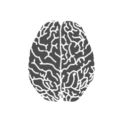 brain sketch. vector simple illustration