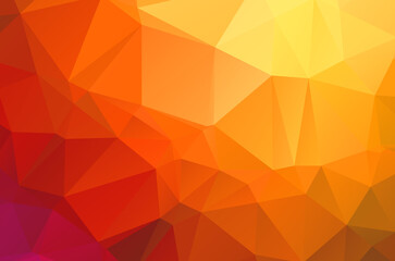 Abstract triangulation geometric golden orange background