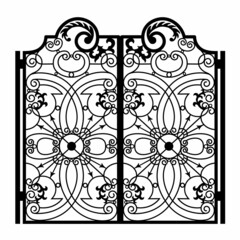 forged iron gate - 483580259