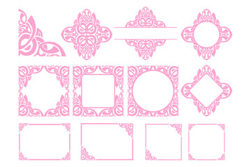 Set of Ornament border decoration