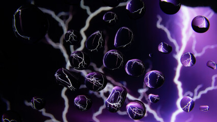 lightning in drops of water