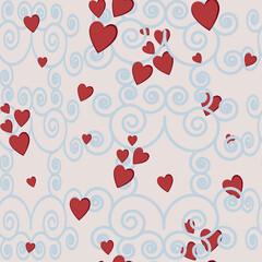 Seamless pattern for Valentine's Day and Mother's Day.