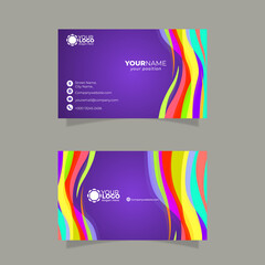 Name card template design vector