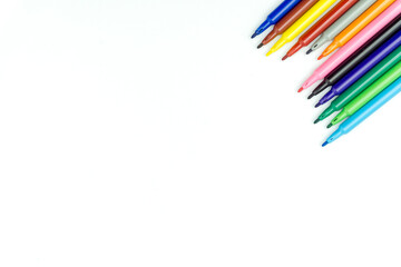 Fototapeta premium color pen on white background