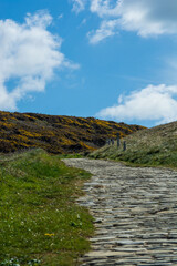 Fototapeta na wymiar Stone path going uphill