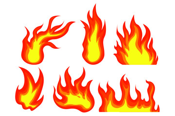 fire flames set