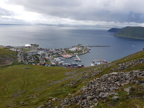 The Arctic Circle City Of Honningsvaag In Northercape County Just A 20 Minute Drive From The Famous Northcape Globe